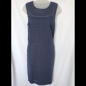 Banana Republic Blue Eyelet Dress